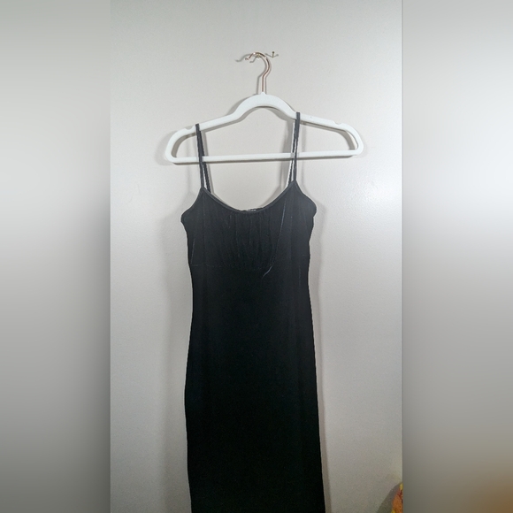 Vintage 90s velvet mini dress - Picture 2 of 5